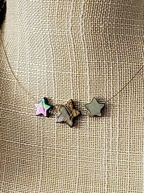 Abalone Shell Floating Star Necklace